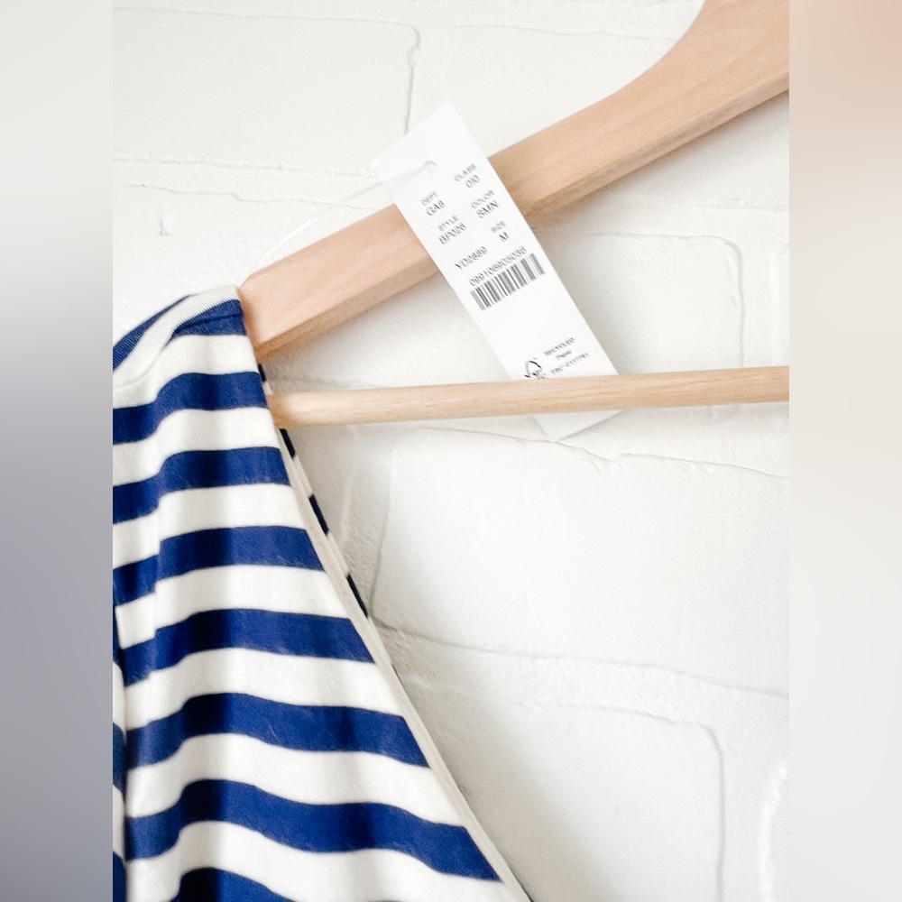 Asymmetrical top from J. Crew, New with tags, Size M, navy and white - Picture 3 of 5